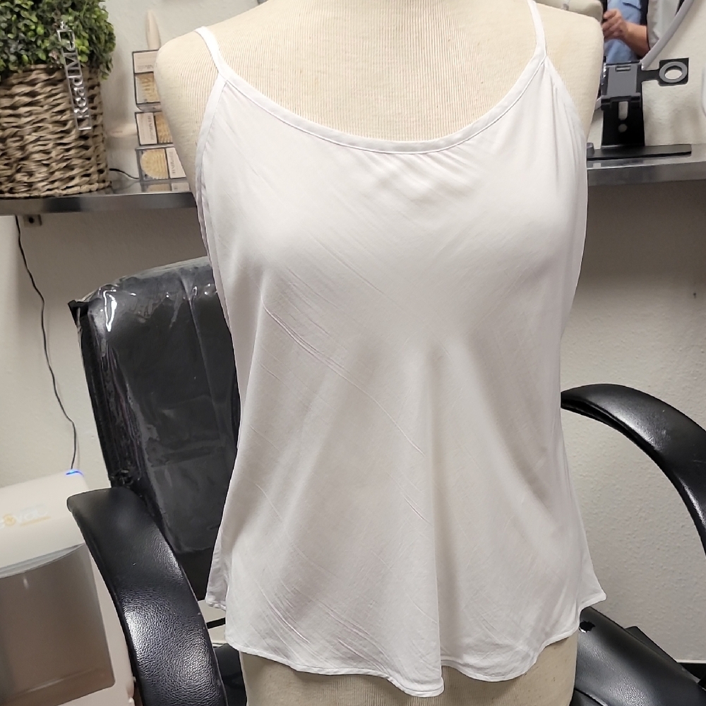 Soft Surroundings White Slim-Strap Camisole